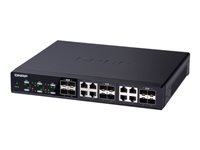 QNAP QSW-1208-8C - Conmutador - sin gestionar - 4 x 10 Gigabit SFP+ + 8 x combo 10 Gigabit SFP+ - sobremesa, montaje en rack QSW-1208-8C