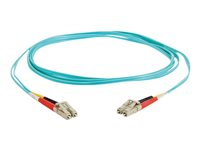 C2G LC-LC 10Gb 50/125 OM3 Duplex Multimode PVC Fiber Optic Cable (LSZH) - Cable de red - LC de modos múltiples (M) a LC de modos múltiples (M) - 10 m - fibra óptica - impresión a dos caras - 50/125 micras - OM3 - sin halógenos - agua 85554