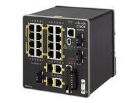 Cisco Industrial Ethernet 2000 Series - Conmutador - Gestionado - 16 x 10/100 (PoE+) + 2 x Gigabit SFP combinado - montaje en riel DIN - PoE+ IE-2000-16PTC-G-E