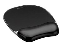 Fellowes Gel Crystals - Alfombrilla de ratón con apoyamuñecas - negro 9112101