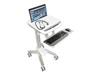 Ergotron StyleView sv40 - Carrito - Tecnología patentada Constant Force - para cuadernos / equipo PC - trabajo ligero - bloqueable - médico - aluminio, acero plateado de zinc, plástico de alta calidad - gris, blanco, aluminio pulido - tamaño de pantalla: hasta 17,3" SV40-6100-0