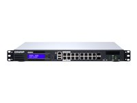 QNAP QGD-1600P - Conmutador - inteligente - 4 x 10/100/1000 (PoE++) + 10 x 10/100/1000 (PoE+) + 2 x Gigabit SFP (PoE+) combinado - montaje en rack - PoE++ (370 W) QGD-1600P-4G