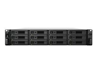 Synology RackStation RS3621RPxs - Servidor NAS - 12 compartimentos - montaje en bastidor - SATA 6Gb/s - RAID 0, 1, 5, 6, 10, JBOD, 5 Hot Spare, intercambio en caliente 6, 10 repuesto rápido, 1 repuesto rápido, RAID F1, disco de reserva F1 - RAM 8 GB - Gigabit Ethernet - iSCSI soporta - 2U RS3621RPXS