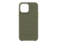 LifeProof WAKE - Carcasa trasera para teléfono móvil - 85 % de plástico reciclado procedente del océano - verde - patrón de olas suaves - para Apple iPhone 13 Pro Max 77-83567