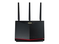ASUS RT-AX86U - Enrutador inalámbrico - conmutador de 4 puertos - GigE, 2.5 GigE - Puertos WAN: 2 - 802.11a/b/g/n/ac/ax - Doble banda 90IG05F1-MO3G10