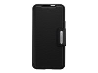 OtterBox Strada - Funda con tapa para teléfono móvil - piel verdadera, policarbonato - negro sombra - para Samsung Galaxy S22 77-86491