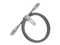OtterBox Premium - Cable USB - USB-C (M) a USB-C (M) - 1 m - polvo plateado 78-52683