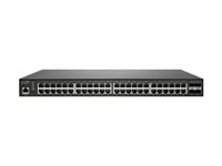 SonicWall Switch SWS14-48FPOE - Conmutador - Gestionado - 48 x 10/100/1000 (PoE+) + 4 x 10 Gigabit SFP+ - montaje en rack - PoE+ (740 W) - con 1 año de soporte 24x7 02-SSC-8383