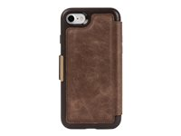 OtterBox Strada Series Folio Apple iPhone 7/8 - Edición limitada - con tapa para teléfono móvil - cuero, policarbonato - espresso - para Apple iPhone 7, 8 77-56778