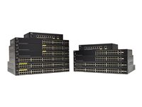 Cisco Small Business SF350-24MP - Conmutador - L3 - Gestionado - 24 x 10/100 (PoE+) + 2 x Gigabit SFP combinado + 2 x Gigabit SFP - montaje en rack - PoE+ (375 W) SF350-24MP-K9-EU