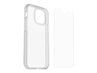 OtterBox React Series - Carcasa trasera para teléfono móvil - transparente - diseño ultradelgado - con protector de pantalla Trusted Glass - para Apple iPhone 13 mini 78-80616