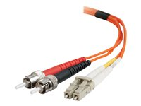 C2G Low-Smoke Zero-Halogen - Cable de interconexión - LC de modos múltiples (M) a modo múltiple ST (M) - 2 m - fibra óptica - 62,5/125 micras - naranja 85272