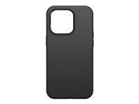 OtterBox Symmetry Plus - Carcasa trasera para teléfono móvil - para MagSafe - compatibilidad con MagSafe - policarbonato, goma sintética, 50 % de plástico reciclado - negro - diseño estilizado - para Apple iPhone 14 Plus 77-89043