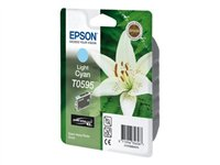 Epson T0595 - 13 ml - cián claro - original - blíster - cartucho de tinta - para Stylus Photo R2400 C13T05954010