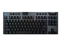 Logitech Gaming G915 TKL - Teclado - retroiluminación - USB, Bluetooth, LIGHTSPEED - AZERTY - francés - interruptor: GL Tactile - carbón 920-009497