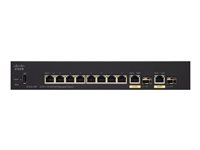 Cisco Small Business SF352-08P - Conmutador - L3 - Gestionado - 8 x 10/100 (PoE+) + 2 x Gigabit SFP combinado - sobremesa - PoE+ (62 W) SF352-08P-K9-EU