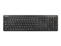 Targus Full-Size Multi-Device - Teclado - antimicrobiano - inalámbrico - Bluetooth 5.1 - francés - negro AKB864FR