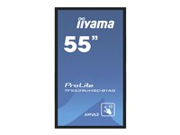 iiyama ProLite TF5539UHSC-B1AG - 55" Clase diagonal pantalla LCD con retroiluminación LED - señalización digital interactiva - con pantalla táctil (multitáctil) - 4K UHD (2160p) 3840 x 2160 - negro mate TF5539UHSC-B1AG