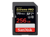 SanDisk Extreme Pro - Tarjeta de memoria flash - 256 GB - Video Class V30 / UHS-I U3 / Class10 - SDXC UHS-I SDSDXXY-256G-GN4IN