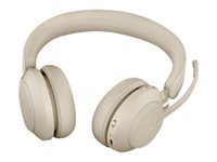 Jabra Evolve2 65 UC Stereo - Auricular - en oreja - Bluetooth - inalámbrico - USB-C - aislamiento de ruido - beige 26599-989-898