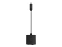 Belkin - Adaptador de carga y Ethernet - USB-C - Gigabit Ethernet x 1 + USB-C (solo alimentación) x 1 INC001BTBK