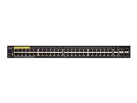 Cisco Small Business SF350-48P - Conmutador - L3 - Gestionado - 48 x 10/100 (PoE+) + 2 x 10/100/1000 + 2 x Gigabit SFP combinado - montaje en rack - PoE+ (382 W) SF350-48P-K9-EU