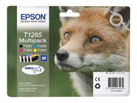Epson T1285 Multipack - Paquete de 4 - 16.4 ml - negro, amarillo, cián, magenta - original - cartucho de tinta - para Stylus S22, SX130, SX230, SX235, SX430, SX435, SX438, SX440, SX445; Stylus Office BX305 C13T12854012