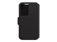 OtterBox Strada Series Via - Funda con tapa para teléfono móvil - policarbonato, goma sintética - negro noche - para Samsung Galaxy S22 77-86603