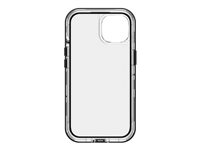 LifeProof NËXT - Carcasa trasera para teléfono móvil - 50 % de plástico reciclado - cristal negro (transparente/negro) - para Apple iPhone 13 77-85537