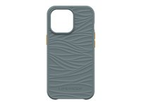 LifeProof WAKE - Carcasa trasera para teléfono móvil - 85 % de plástico reciclado procedente del océano - gris plateado - patrón de olas suaves - para Apple iPhone 13 Pro 77-83562