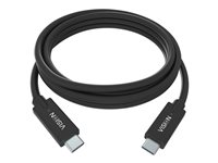 Vision - Cable USB - USB-C (M) a USB-C (M) - Thunderbolt 3 / USB 3.0 / USB 3.1 Gen 1 - 3 A - 2 m - negro TC 2MUSBC/BL