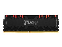 Kingston FURY Renegade RGB - DDR4 - módulo - 8 GB - DIMM de 288 contactos - 3200 MHz / PC4-25600 - CL16 - 1.35 V - sin búfer - no ECC - negro KF432C16RBA/8