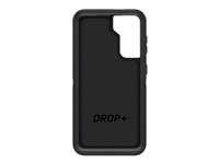 OtterBox Defender Series - Carcasa trasera para teléfono móvil - resistente - policarbonato, goma sintética - negro - para Samsung Galaxy S21 5G 77-82074