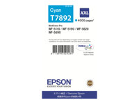 Epson T7892 - 34.2 ml - tamaño XXL - cián - original - cartucho de tinta - para WorkForce Pro WF-5110DW, WF-5190DW, WF-5190DW BAM, WF-5620DWF, WF-5690DWF, WF-5690DWF BAM C13T789240