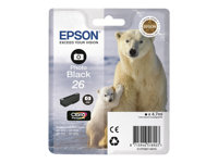Epson 26 - 4.7 ml - Photo Negro - original - cartucho de tinta - para Expression Premium XP-510, 520, 600, 605, 610, 615, 620, 625, 700, 710, 720, 800, 810, 820 C13T26114010
