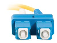 C2G SC-SC 9/125 OS1 Duplex Singlemode PVC Fiber Optic Cable (LSZH) - Cable de interconexión - modo sencillo SC (M) a modo sencillo SC (M) - 1 m - fibra óptica - impresión a dos caras - 9/125 micrones - OS1 - sin halógenos - amarillo 85568