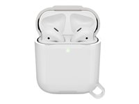 OtterBox Ispra Series - Estuche para auriculares inalámbricos - policarbonato, aleación de zinc, elastómero termoplástico (TPE) - gris cristalino de luna - para Apple AirPods (1ª generación, 2ª generación) 77-65502