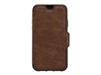OtterBox Strada Series - Funda con tapa para teléfono móvil - cuero, policarbonato - marrón expreso - para Apple iPhone 11 77-62831