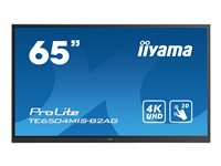 iiyama ProLite TE6504MIS-B2AG - 65" Clase diagonal (64.5" visible) pantalla LCD con retroiluminación LED - interactivo - con reproductor multimedia y pantalla táctil integrados (multitáctil) - Android - 4K UHD (2160p) 3840 x 2160 - negro mate TE6504MIS-B2AG