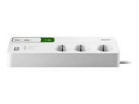 APC SurgeArrest Essential - Protector contra sobretensiones - CA 230 V - 2300 vatios - conectores de salida: 6 - Alemania - blanco PM6U-GR