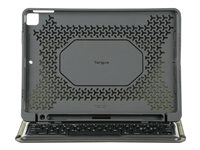 Targus Pro-Tek - Caja de teclado y folio - inalámbrico - Bluetooth 5.1 - QWERTY - nórdico - negro teclado, negro maleta - académico - B2B - para Apple 10.2-inch iPad (7ª generación, 8ª generación) THZ891NO