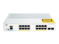 Cisco Catalyst 1000-16P-E-2G-L - Conmutador - Gestionado - 8 x 10/100/1000 (PoE+) + 8 x 10/100/1000 + 2 x Gigabit SFP (enlace ascendente) - montaje en rack - PoE+ (120 W) C1000-16P-E-2G-L