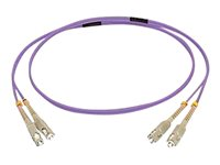 C2G 7m SC/SC OM4 LSZH Fibre Patch - Purple - Cable de interconexión - modo múltiple SC (M) a modo múltiple SC (M) - 7 m - fibra óptica - impresión a dos caras - 50/125 micras - OM4 - púrpura 81743
