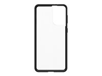 OtterBox React Series - ProPack Packaging - carcasa trasera para teléfono móvil - cristal negro - para Samsung Galaxy S21+ 5G 77-81576