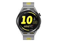 Huawei Watch GT Runner - 46 mm - gris - reloj deportivo con correa - tamaño de la muñeca: 140-210 mm - pantalla luminosa 1.43" - 4 GB - Bluetooth, NFC - 38.5 g 55028114