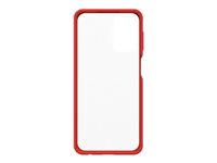 OtterBox React Series - Carcasa trasera para teléfono móvil - transparente, rojo encendido - para Samsung Galaxy A32 5G 77-82326