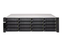 QNAP ES1686DC - Servidor NAS - 16 compartimentos - montaje en bastidor - SAS 12Gb/s - RAID 0, 1, 5, 6, 10, JBOD, 5 Hot Spare, intercambio en caliente 6, 10 repuesto rápido, 1 repuesto rápido - RAM 64 GB - Gigabit Ethernet / 10 Gigabit Ethernet - iSCSI soporta - 3U ES1686DC-2123IT-64G