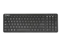 Targus - Teclado - antimicrobiano - inalámbrico - Bluetooth 5.1 - QWERTY - EE. UU. - negro AKB863US