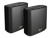 ASUS ZenWiFi AX (XT8) - Sistema Wi-Fi (2 enrutadores) - hasta 5500 pies cuadrados - malla - GigE, 2.5 GigE - 802.11a/b/g/n/ac/ax - Tres bandas 90IG0590-MO3G20