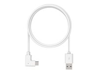 Compulocks 6ft 2.0 USB-A to 90-Degree USB-C Charging Cable - Cable USB - USB (M) recto a USB-C (M) en ángulo derecho - 1.83 m - blanco - para P/N: 104GA7SB, 105GA8SW, 109IPDSB, 109IPDSW, 1910GASB, 1910GASW, 211SENW, 580SPSB 6FT90DUSBCW